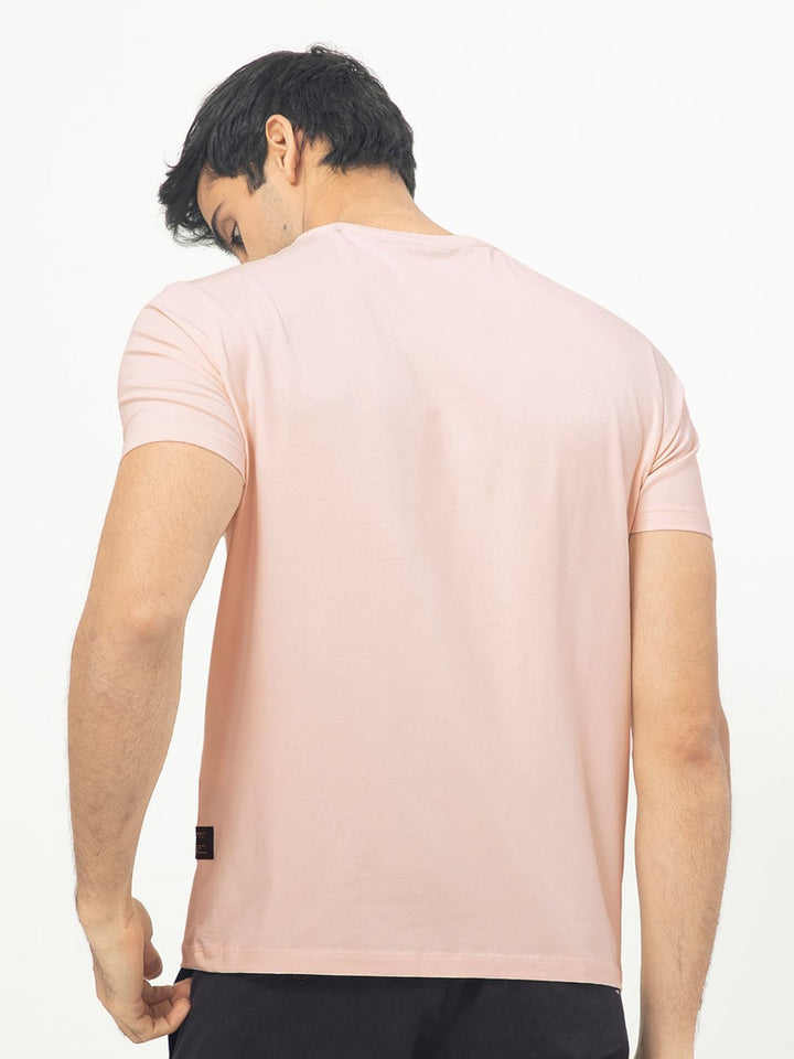 RARE RABBIT Men Erdon Round Neck Slim Fit Cotton T-Shirt