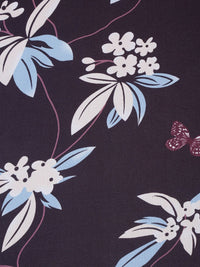 Cortina Brown &amp; Beige Floral Printed Sarung Sofa 3 Tempat Duduk