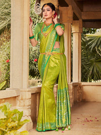 Saree mall Ethnic Motifs Woven Design Zari Kanjeevaram Sarees