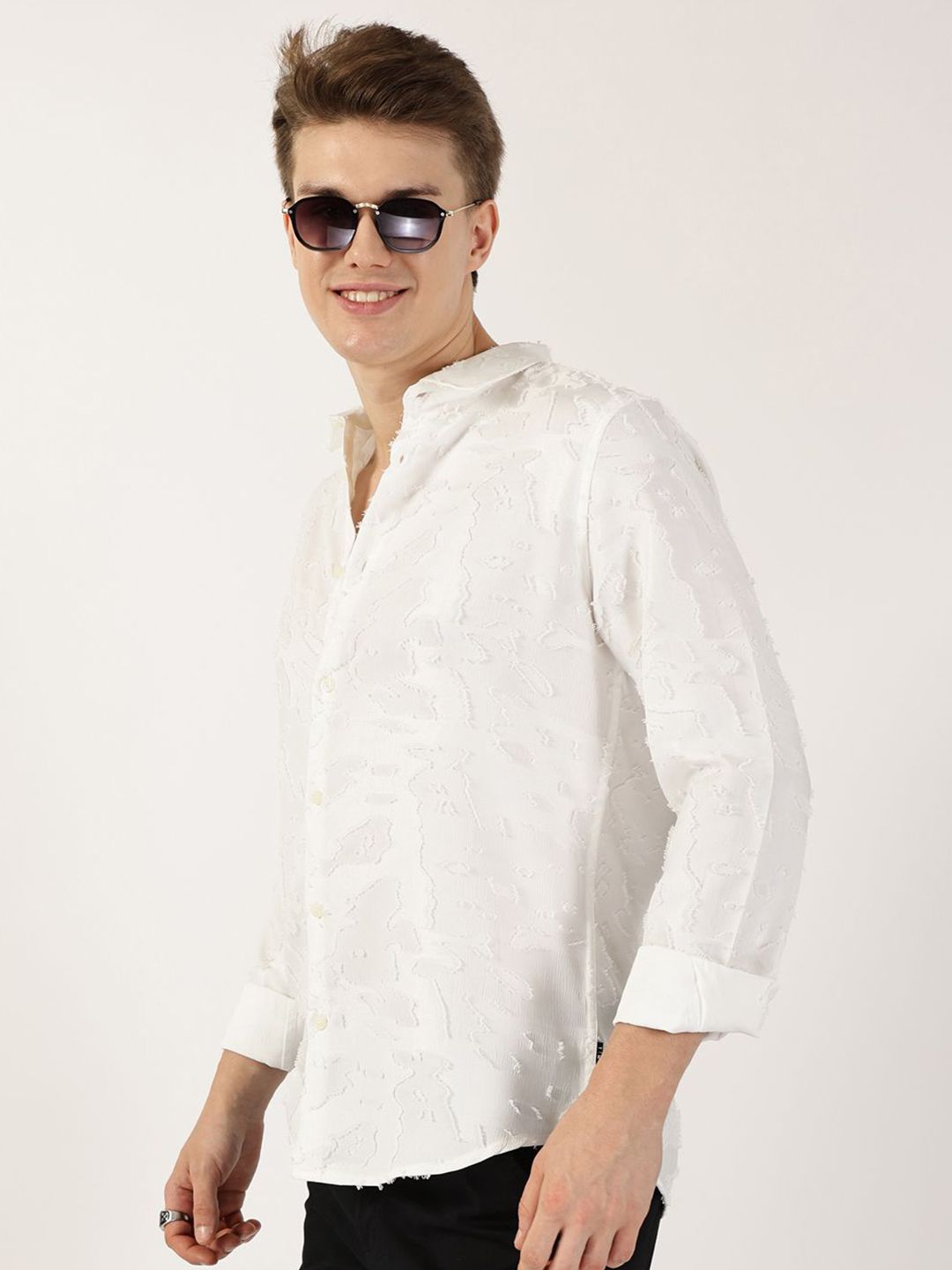 Thomas Scott Men Premium Slim Fit Opaque Casual Shirt