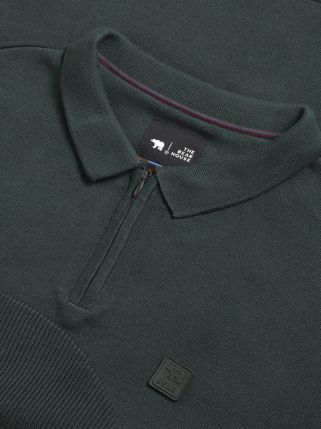 THE BEAR HOUSE Polo Collar Slim Fit Pure Cotton T-shirt