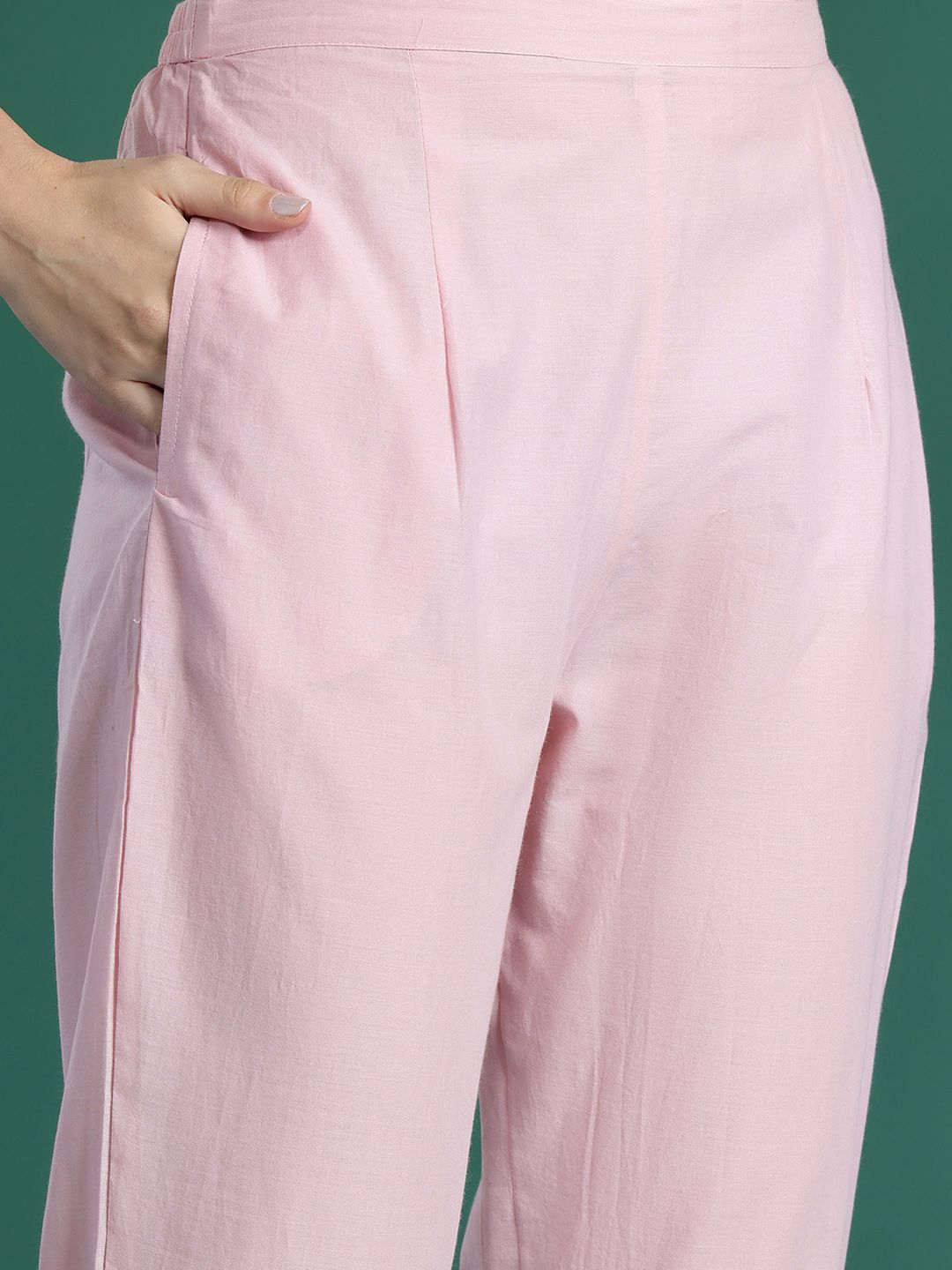 Indo Era Floral Embroidered Pure Cotton Co-Ords