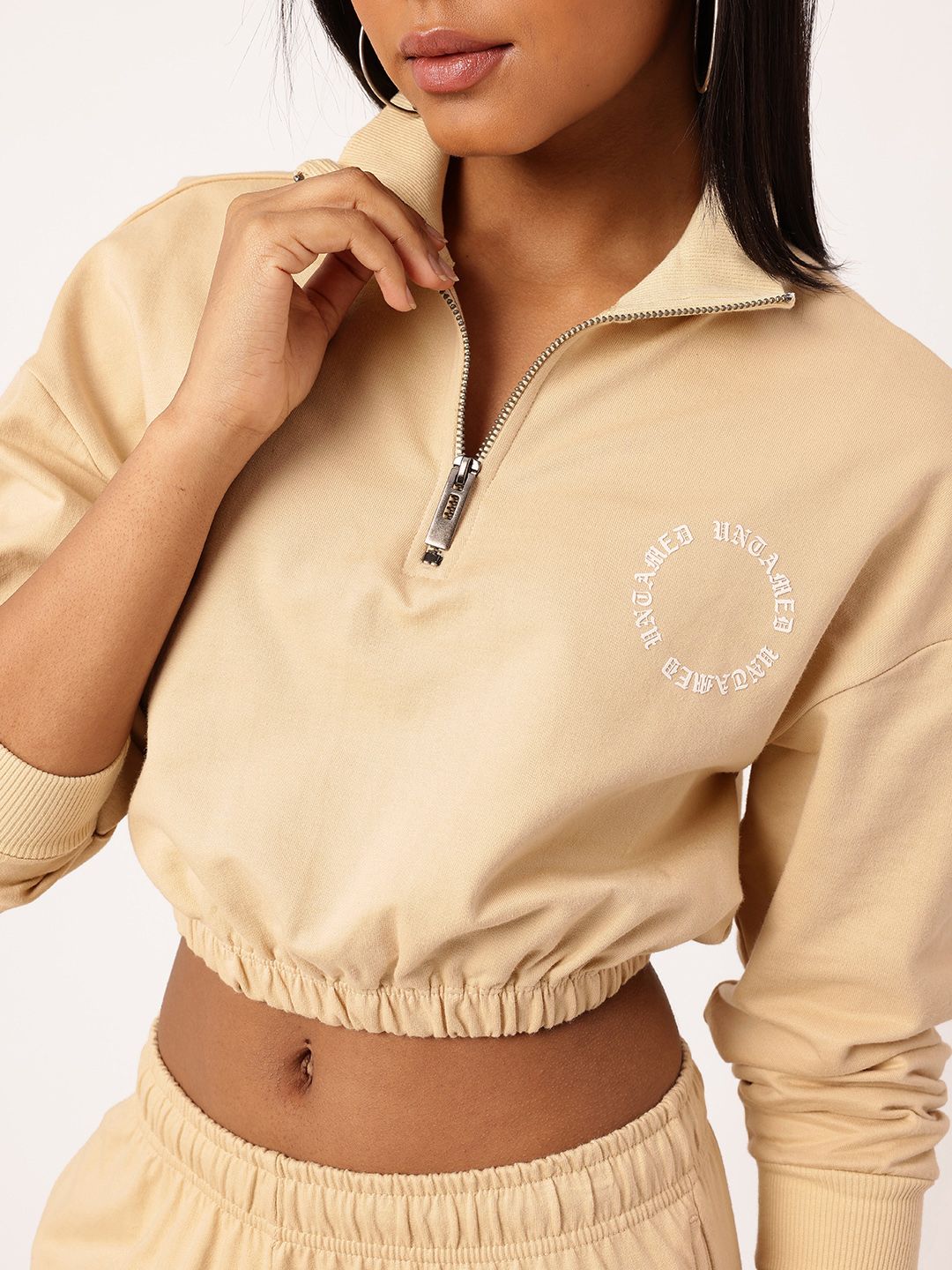 Kook N Keech Relaxed Crop Sweatshirt With Joggers Co-Ords Set