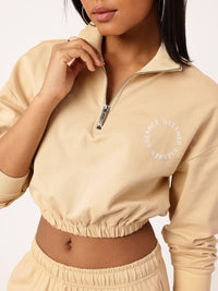 Kook N Keech Relaxed Crop Sweatshirt With Joggers Co-Ords Set