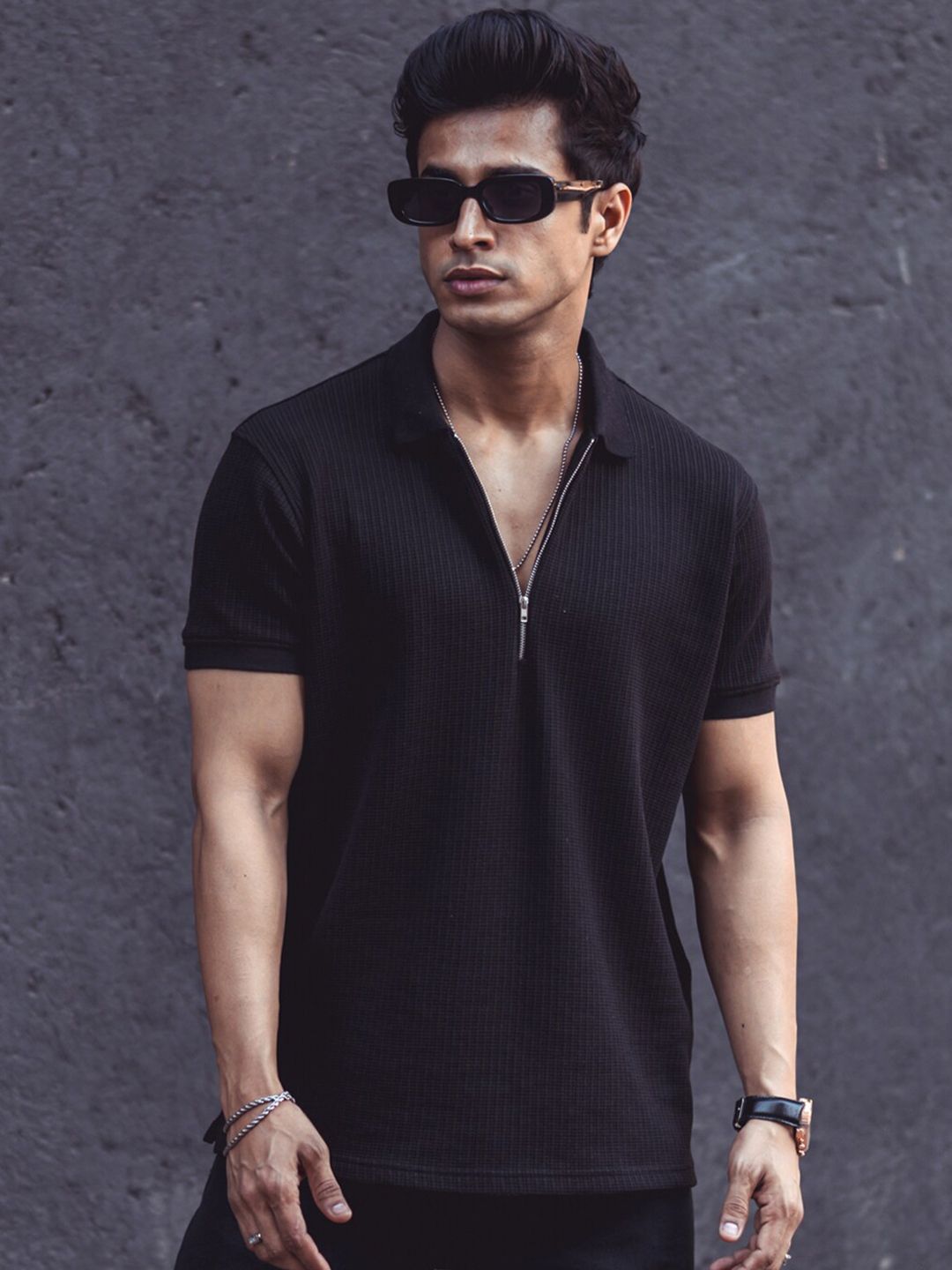 Powerlook Henley Neck Long Sleeves Cotton T-shirt