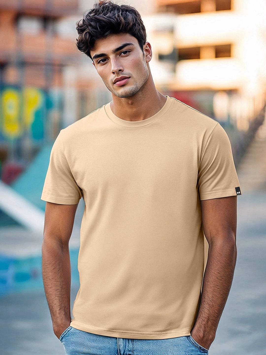 Bewakoof Round Neck Cotton T-shirt