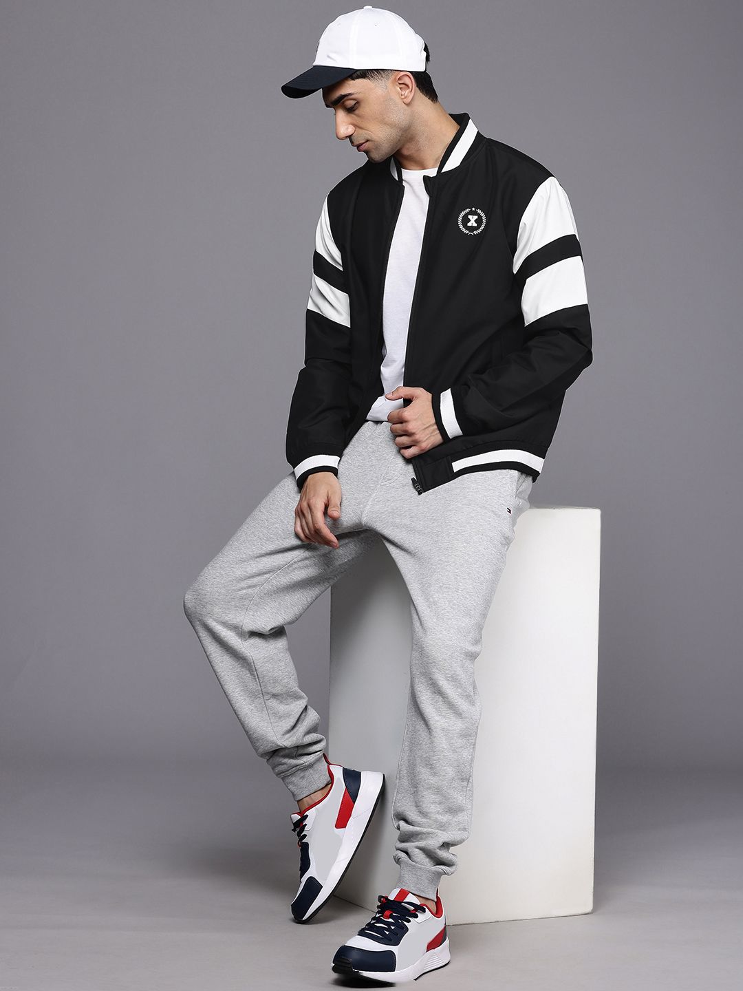HRX by Hrithik Roshan Prosport-Collection Typography Printed Varsity Jacket
