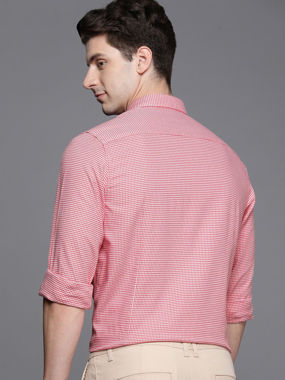 Raymond Contemporary Fit Abstract Printed Pure Cotton Semiformal Shirt