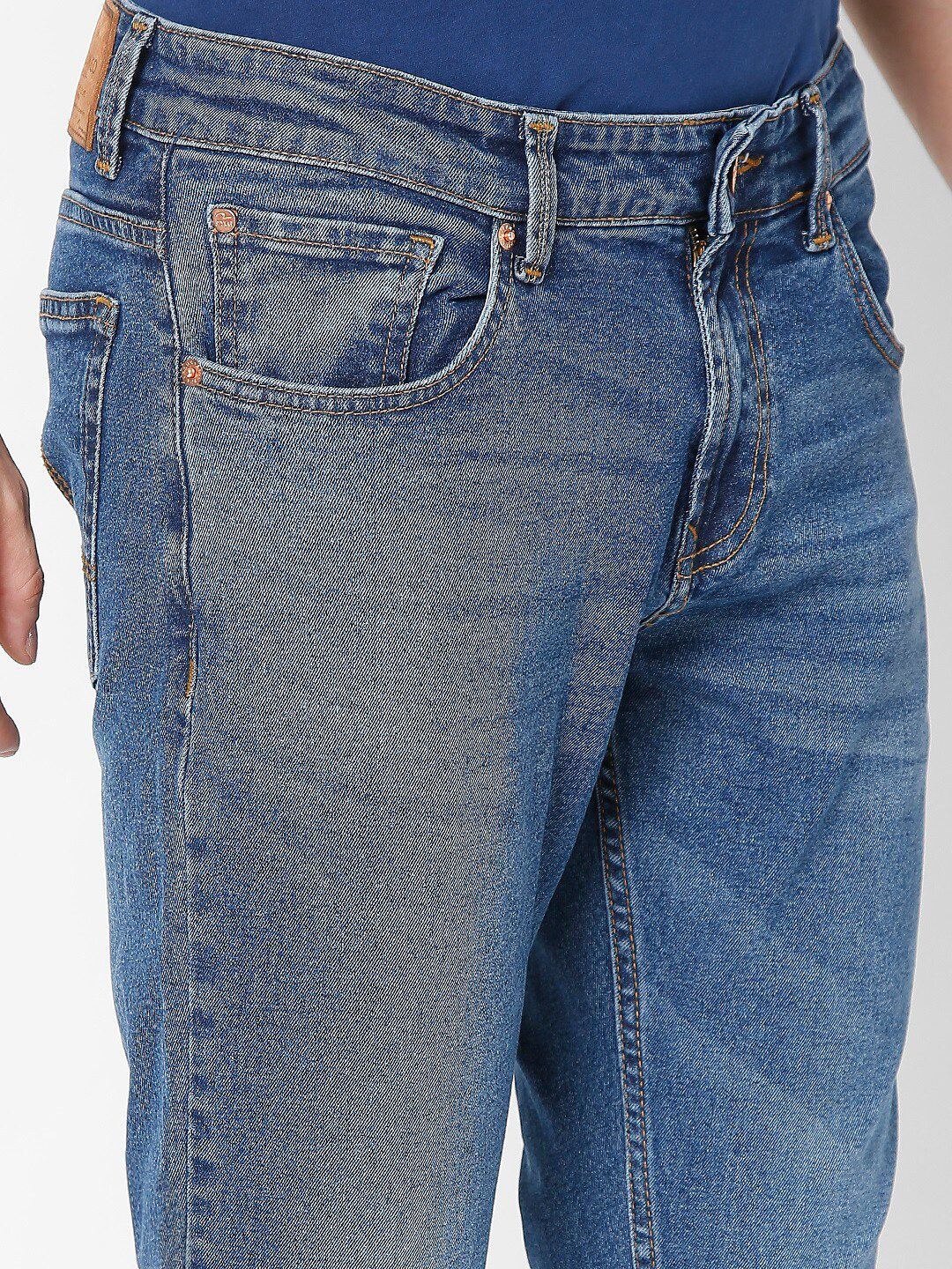 SPYKAR Men Blue Kano Slim Fit Heavy Fade Jeans