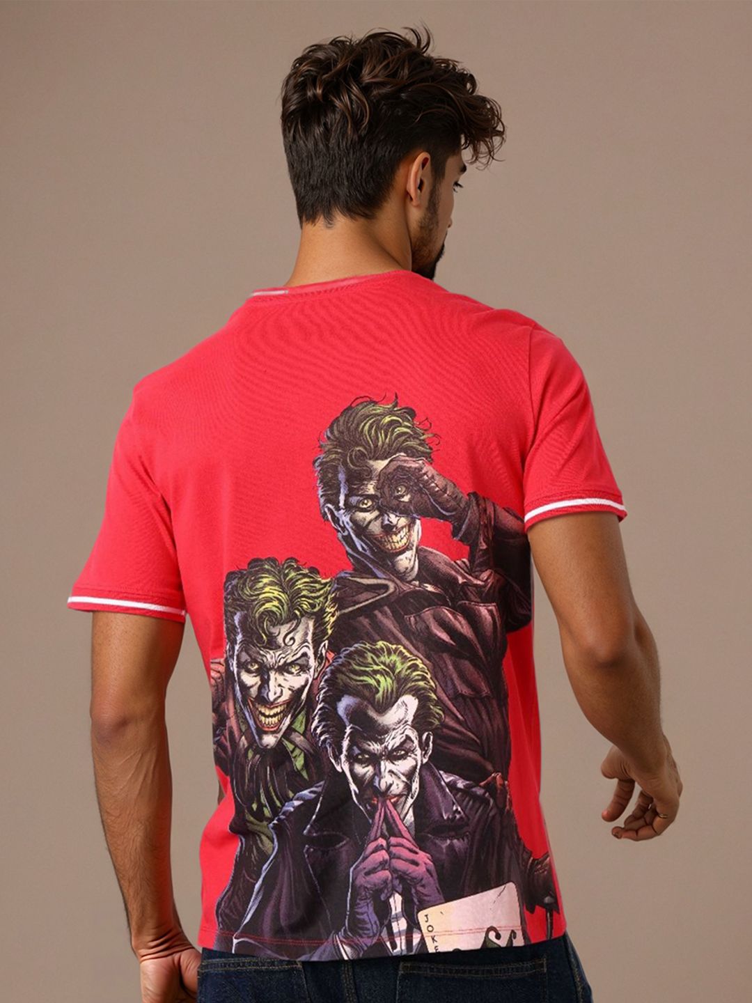The Indian Garage Co Men Batman Graphic Printed Round Neck Cotton T-shirt