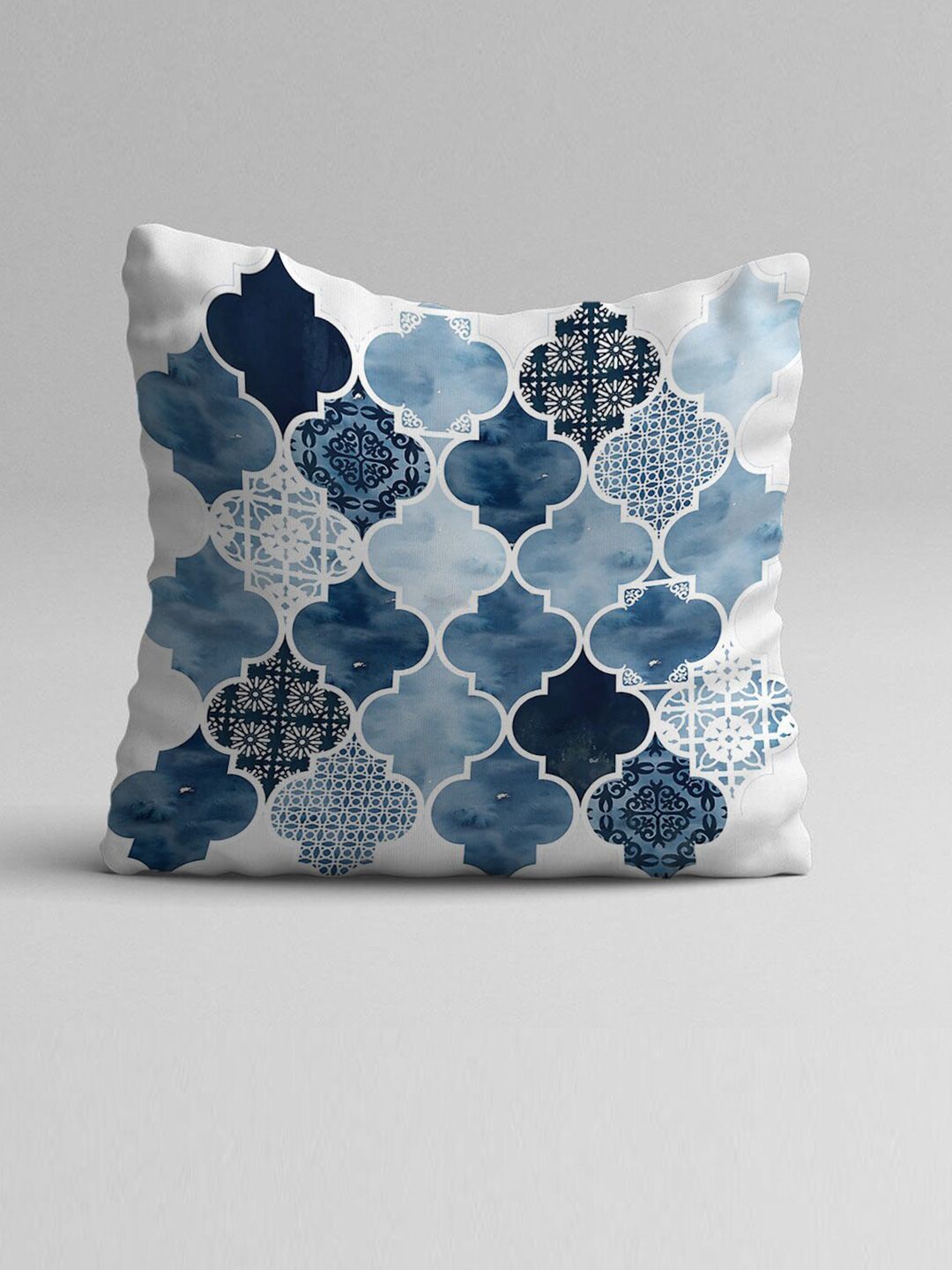 STITCHNEST Set of 5 Blue & Pink Ethnic Motifs Square Cushion Covers