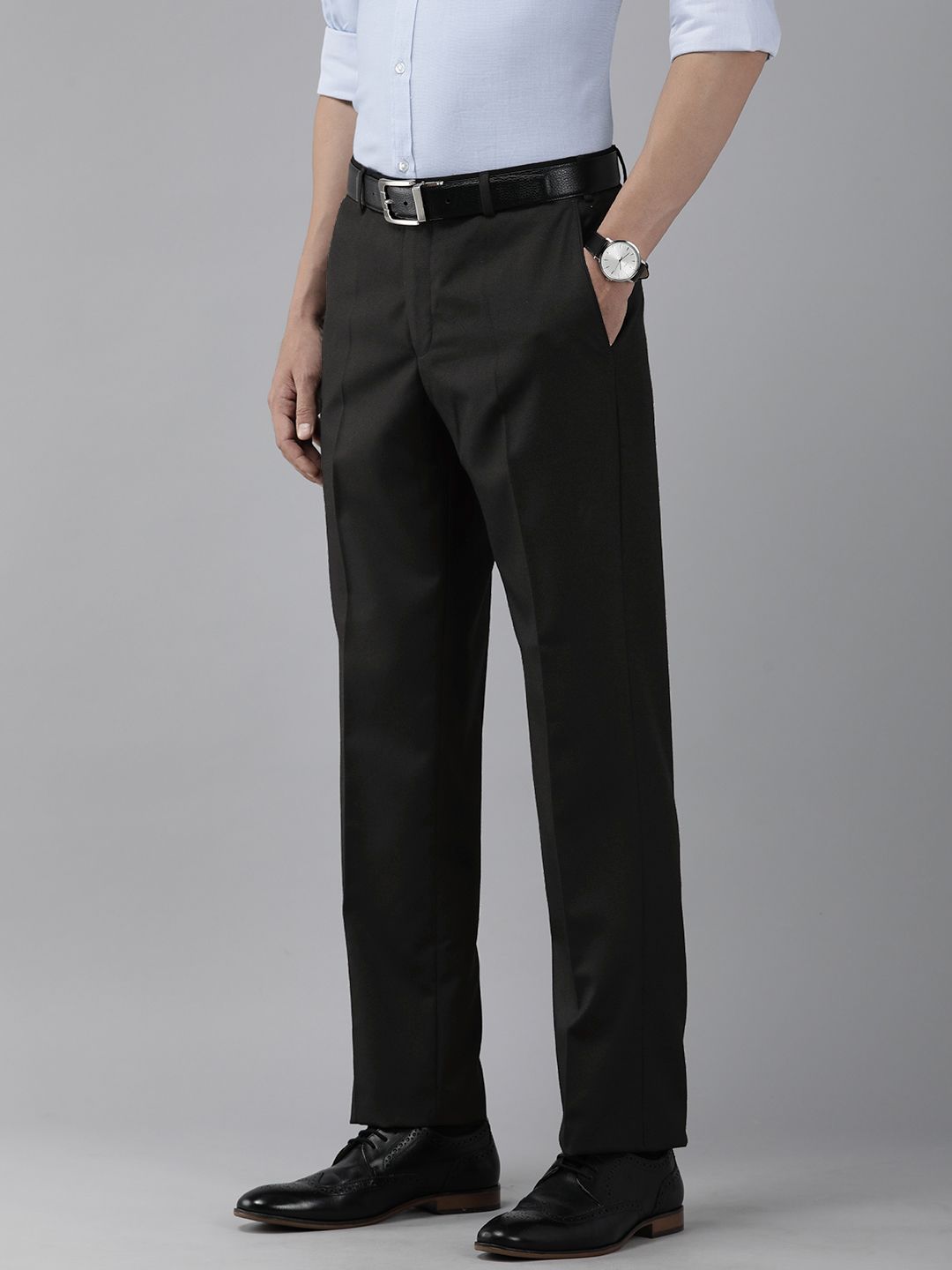 Park Avenue Men Solid Formal Trousers