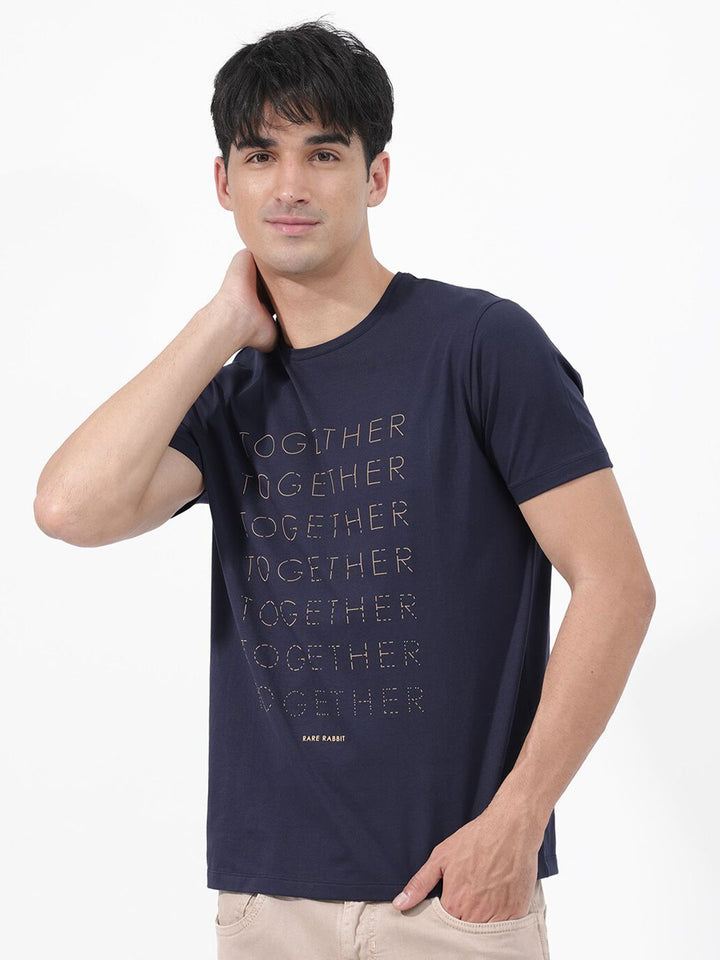 RARE RABBIT Men Rings-4 Slim Fit Solid Polo Collar T-Shirt