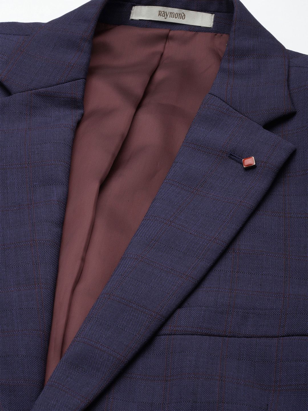 Raymond Contemporary Fit diperiksa Lapel bertenaga Single-Breasted 2 Piece Formal