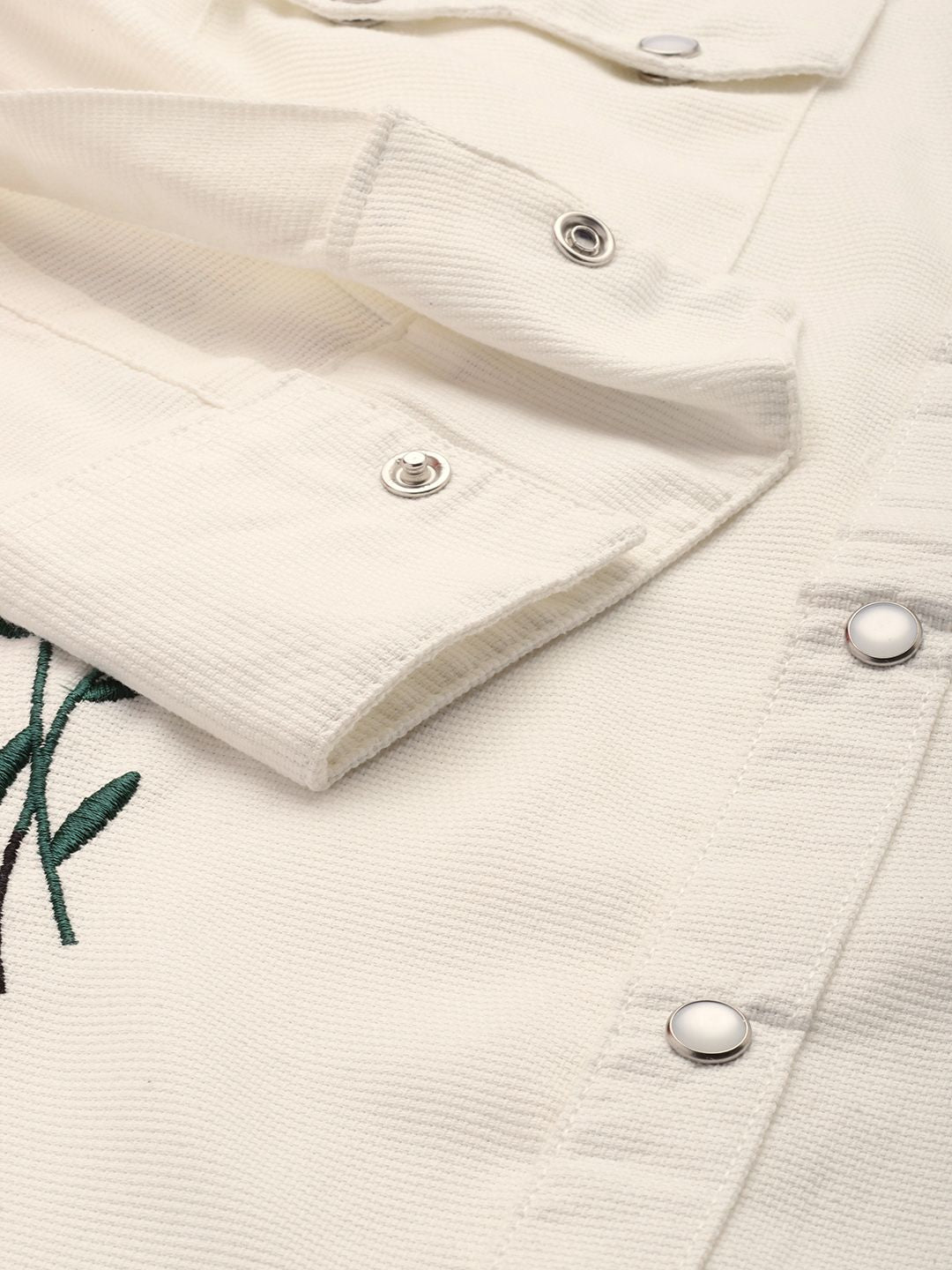 The Indian Garage Co Floral Embroidered Casual Shirt
