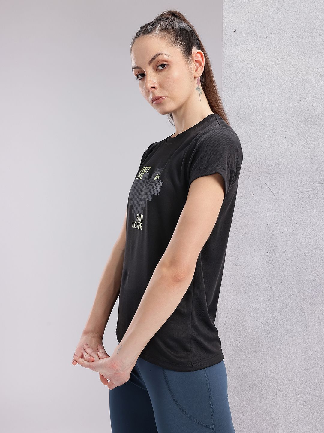 HRX by Hrithik Roshan Couple Collection Printed Rapid-Dry Running T-shirt