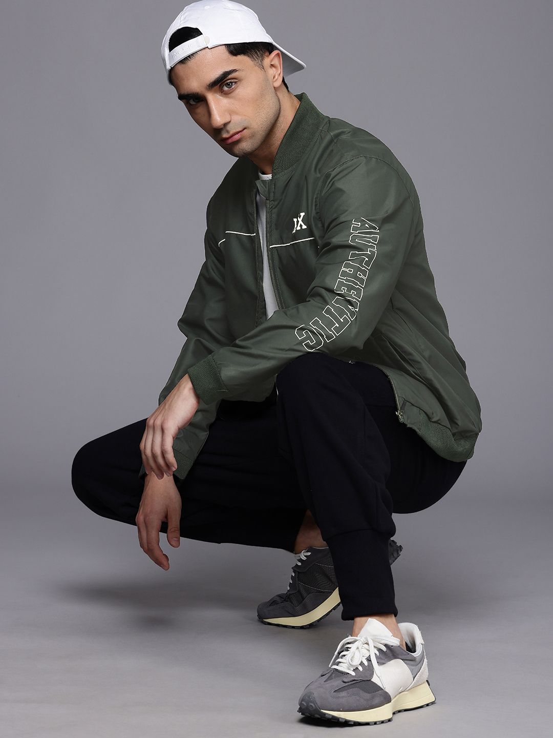 HRX by Hrithik Roshan Typography Printed Lifestyle Bomber Jacket