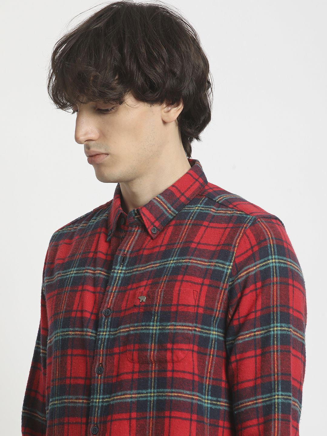 THE BEAR HOUSE Men Slim Fit Tartan Checks Opaque Checked Casual Shirt