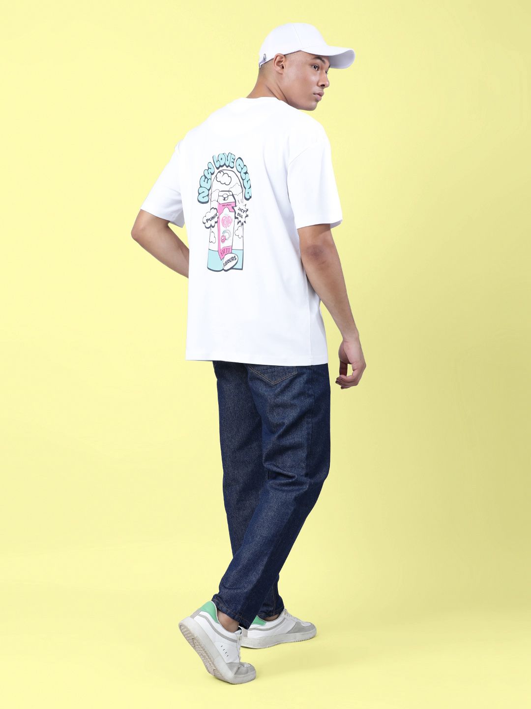Bene Kleed Men Pure Cotton Graphic Oversized T-Shirt