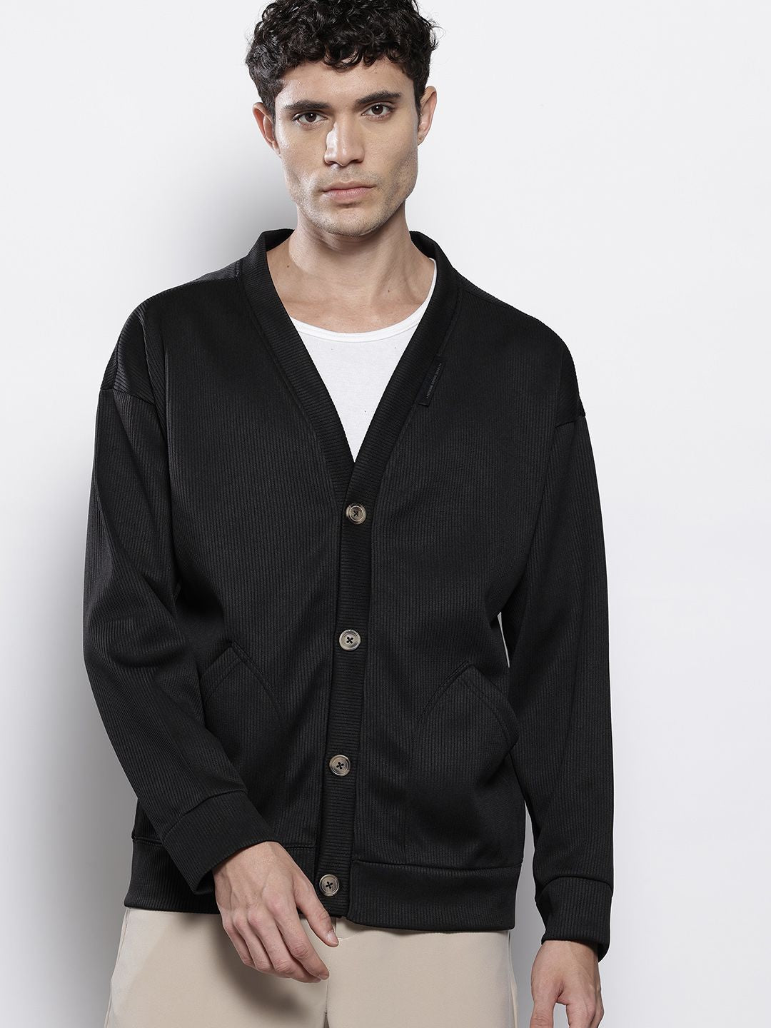 The Indian Garage Co Ribbed Oversized Sweatshirt