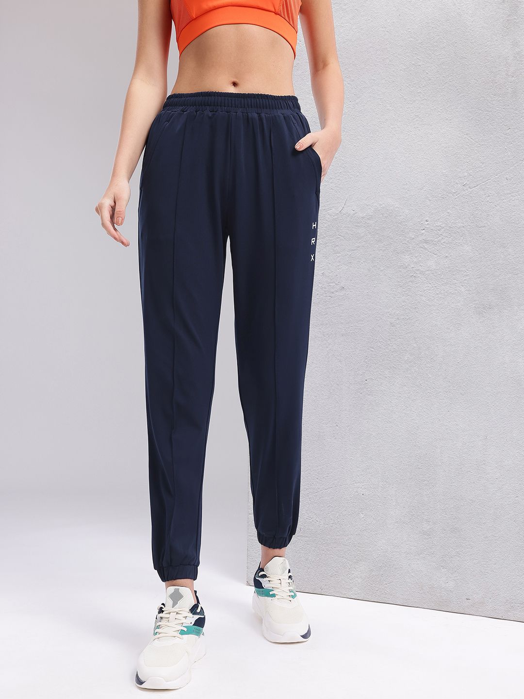 HRX by Hrithik Roshan Women Front Seam Mid-Rise Rapid-Dry Training Joggers
