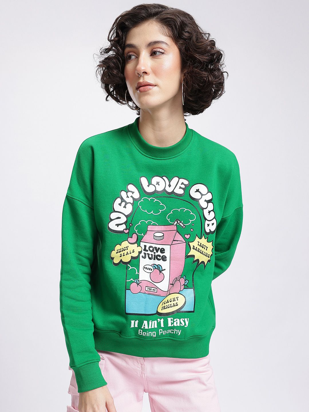 DressBerry Typography Printed Tonic Sweatshirt