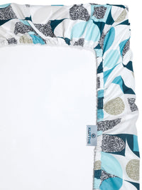 KLOTTHE Book Fold Geometric Printed Fitted 300TC Single Bedsheet With Pillow Cover