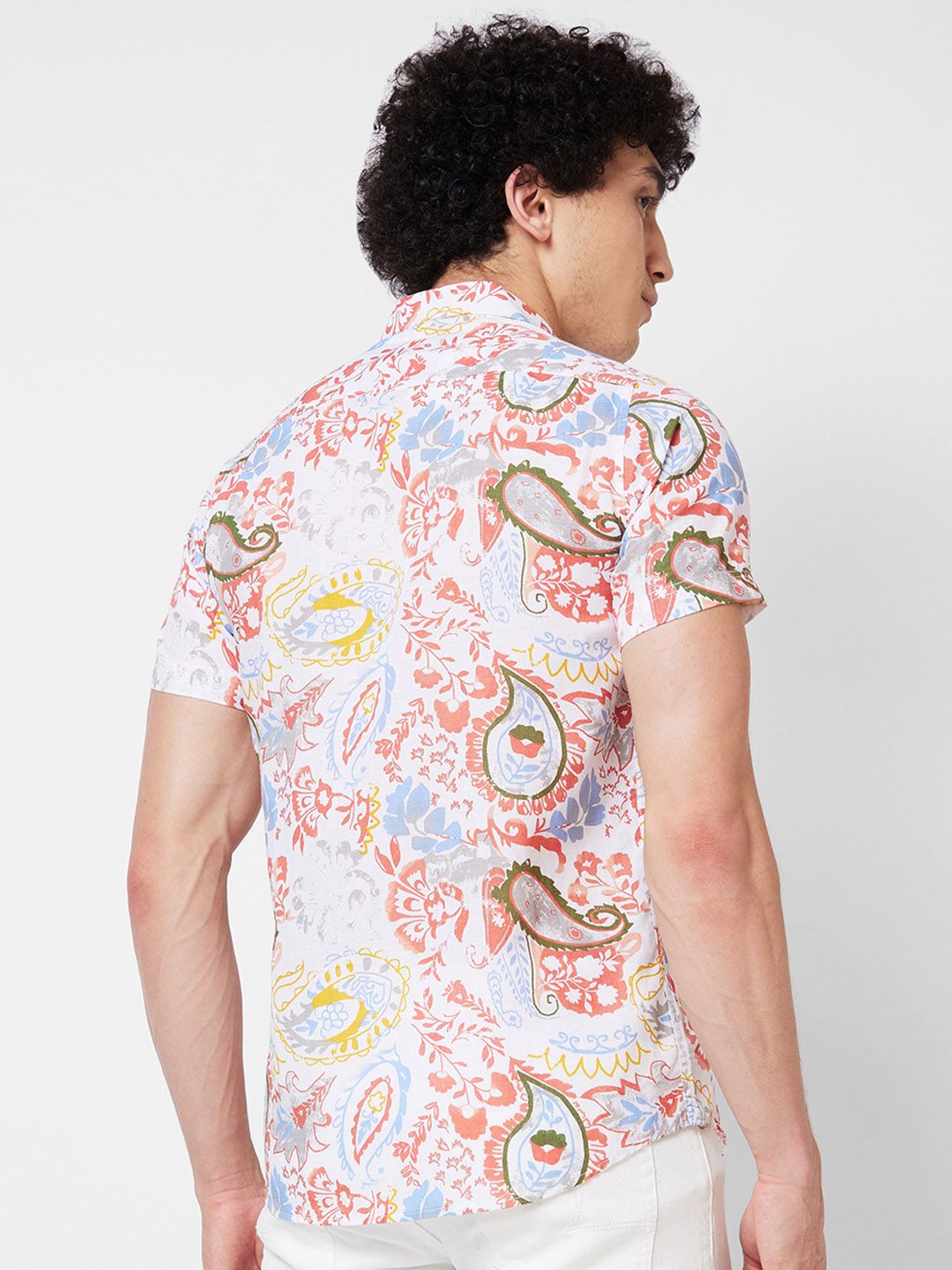 SPYKAR Ethnic Motifs Printed Cotton Casual Shirt