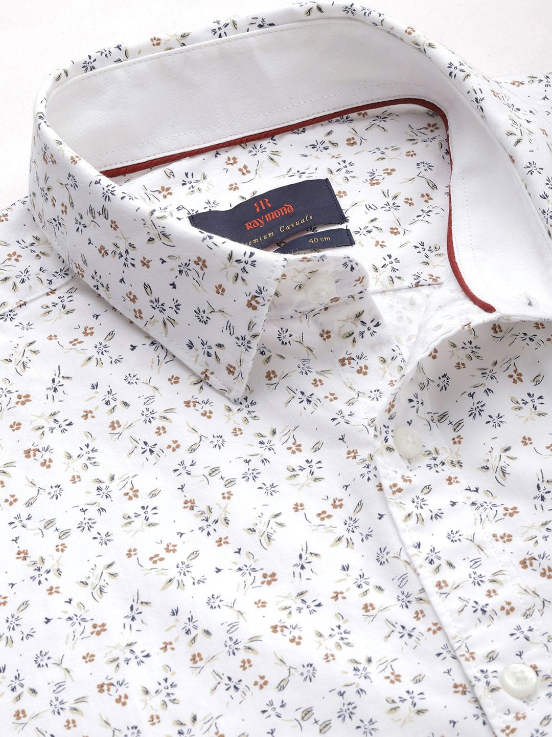 Raymond Men Slim Fit Floral Printed Pure Cotton Casual Shirt