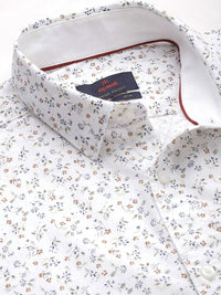 Raymond Men Slim Fit Floral Printed Pure Cotton Casual Shirt