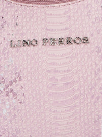 Lino Perros Women Pink Animal Printed PU Structured Shoulder Bag