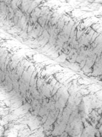 Cortina Set Of 2 White & Grey Velvet Room Darkening Window Curtain