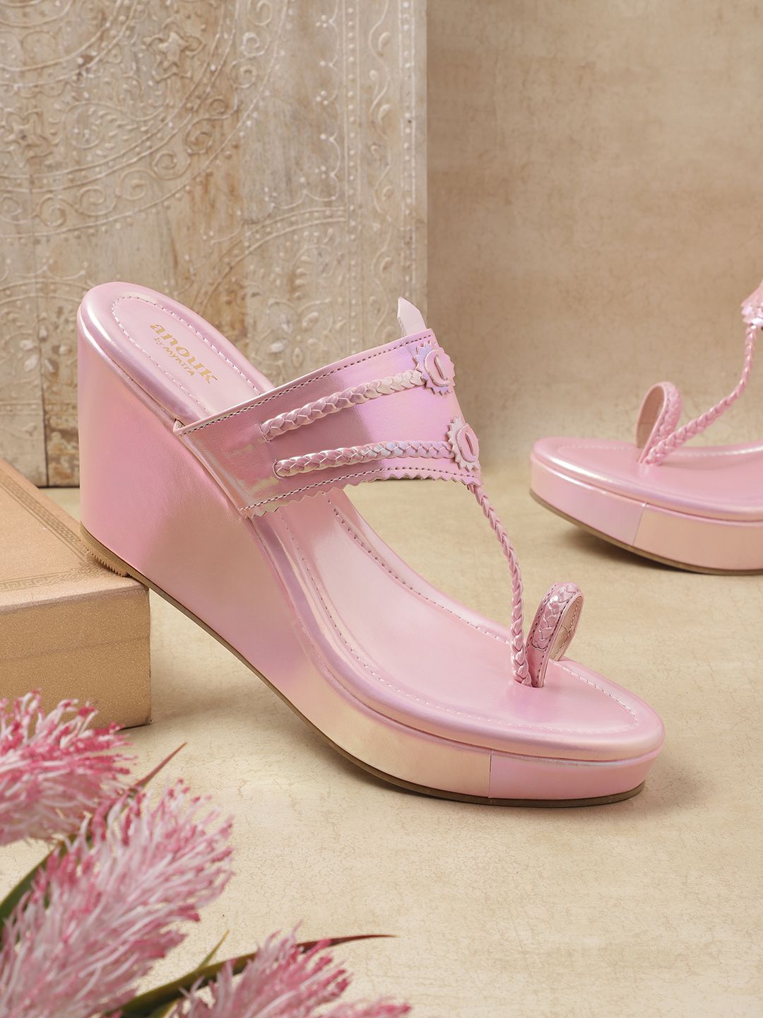 Anouk Braided Detail Handcrafted Ethnic Wedges