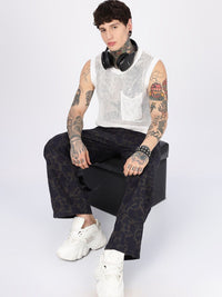 Eszett Men Camouflage Print Baggy Cargos Trousers