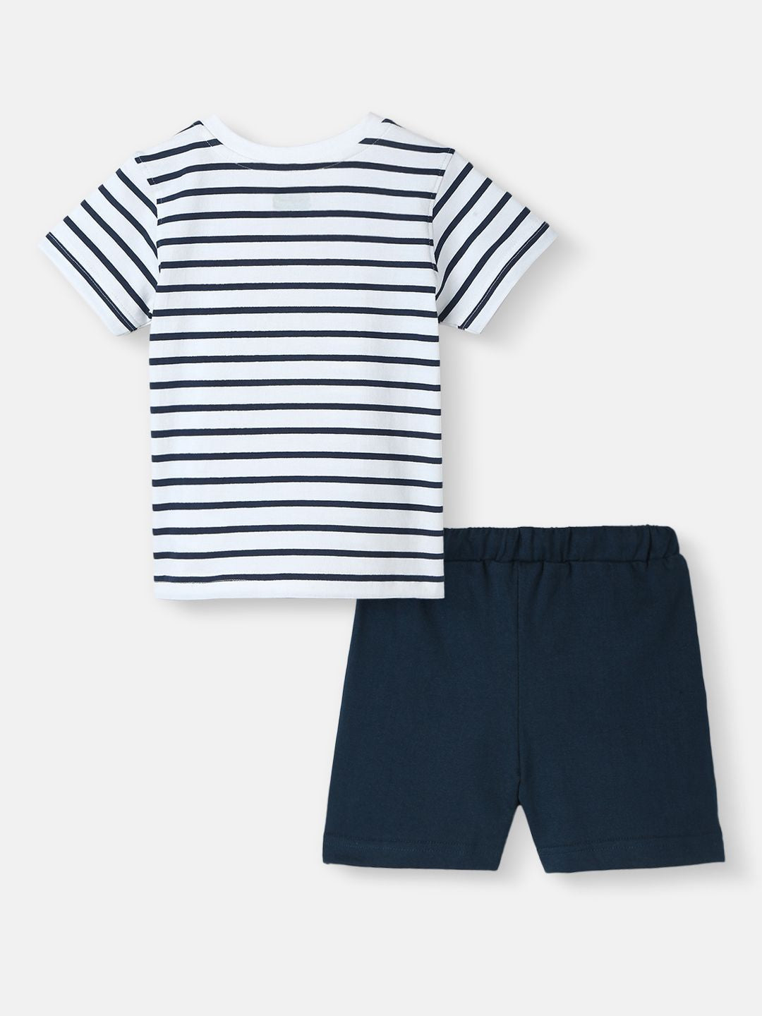 Nauti Nati Boys Printed Short Sleeves Pure Cotton T-shirt With Shorts