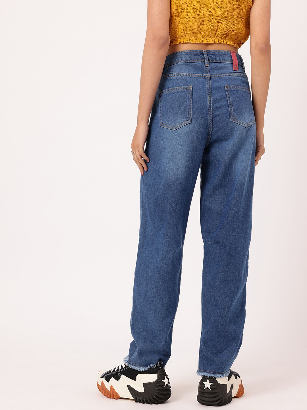 DressBerry Women Frayed Finds Relaxed Jeans