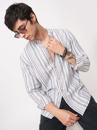 VASTRADO Men Classic Slim Fit Striped Casual Shirt
