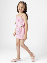 Nauti Nati Girls Striped Pure Cotton Playsuit