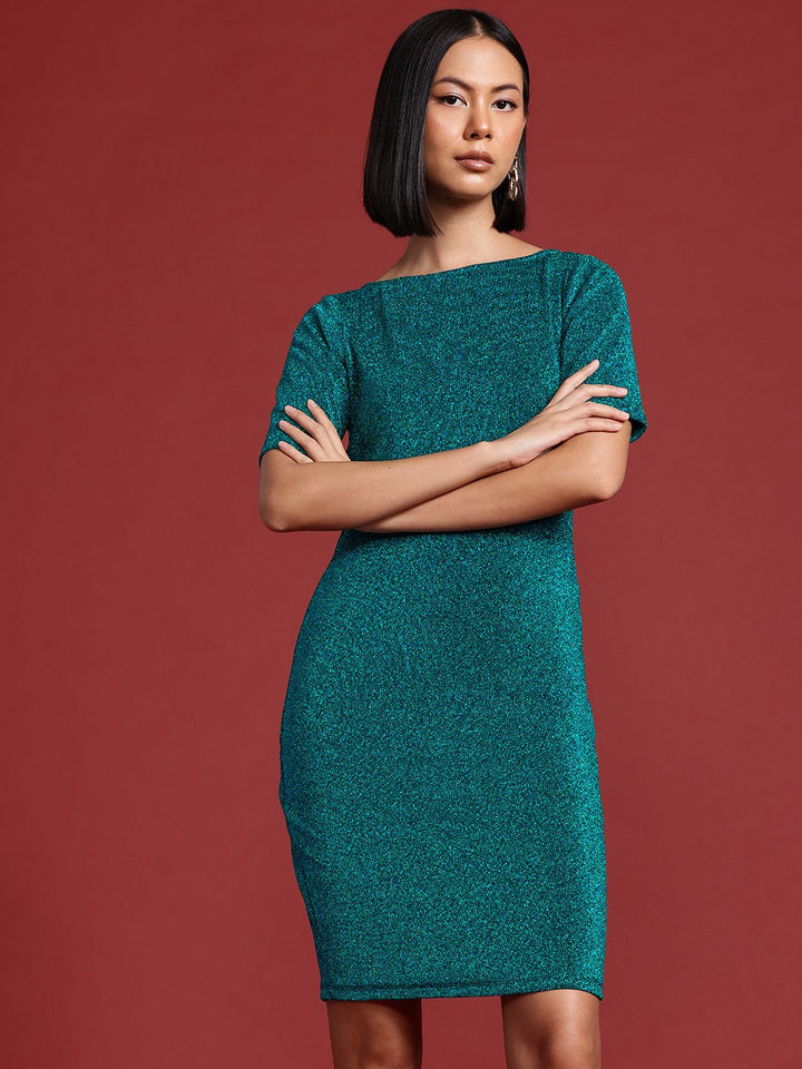 all about you Shimmery Sheath Dress