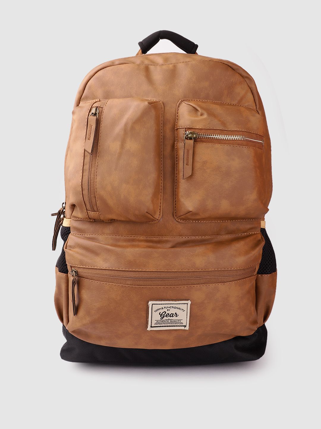 Gear Unisex Faux Leather Medium-Sized Backpack 28L