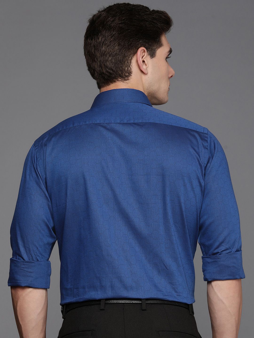 Raymond Self Design Slim Fit Pure Cotton Formal Shirt