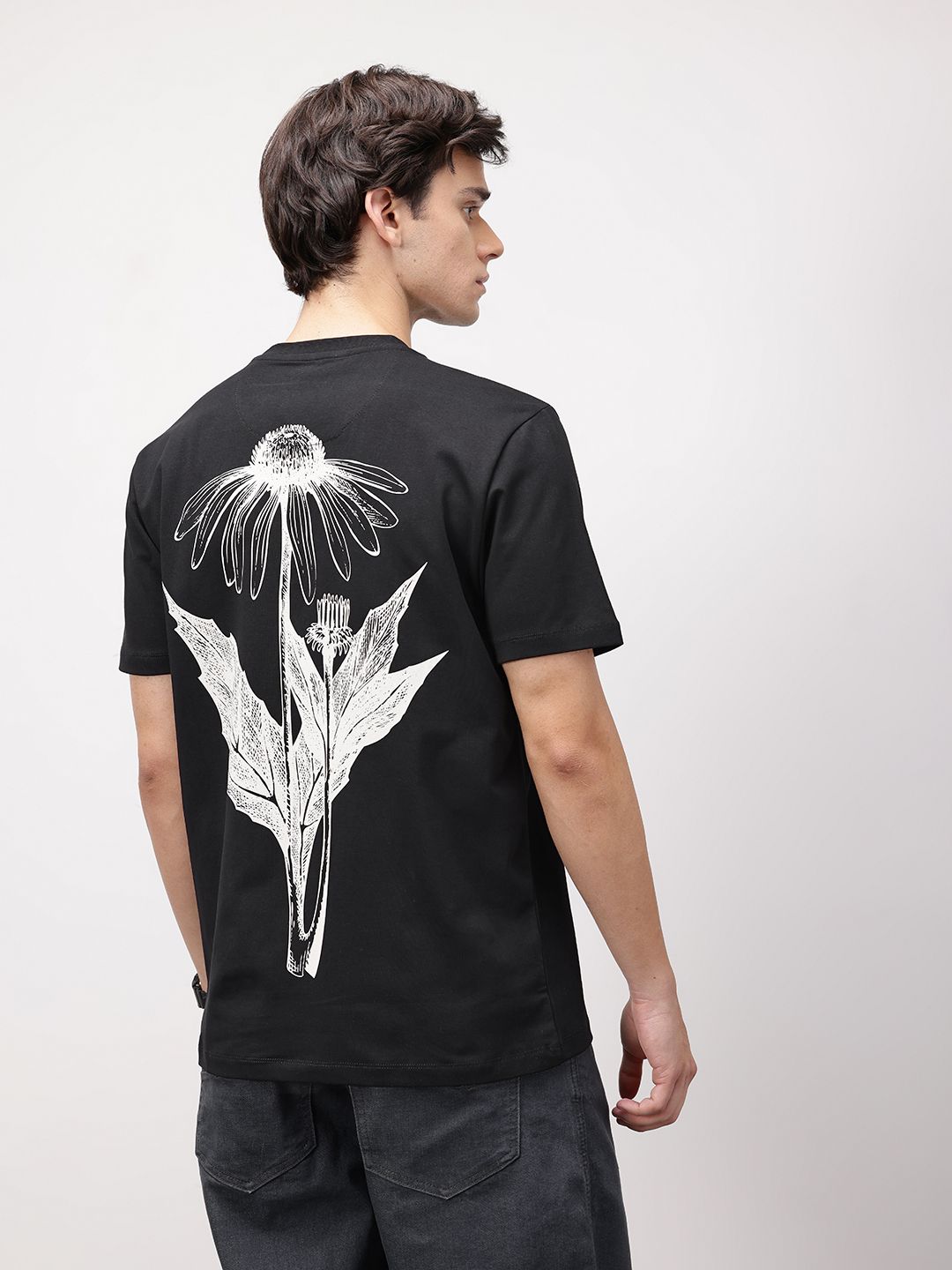 ether Men Grower Floral Printed Comfort Fit T-shirt