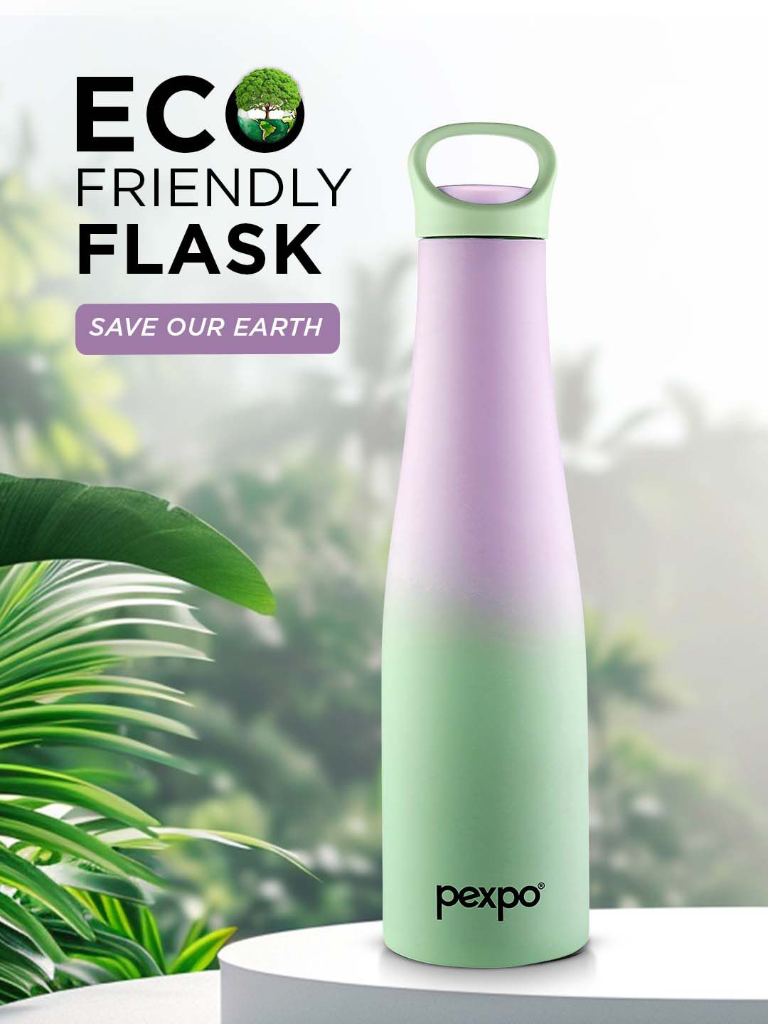 Pexpo Green MOROCCO-ISI Certified Thermosteel Hot & Cold Flask Water Bottle 620ml