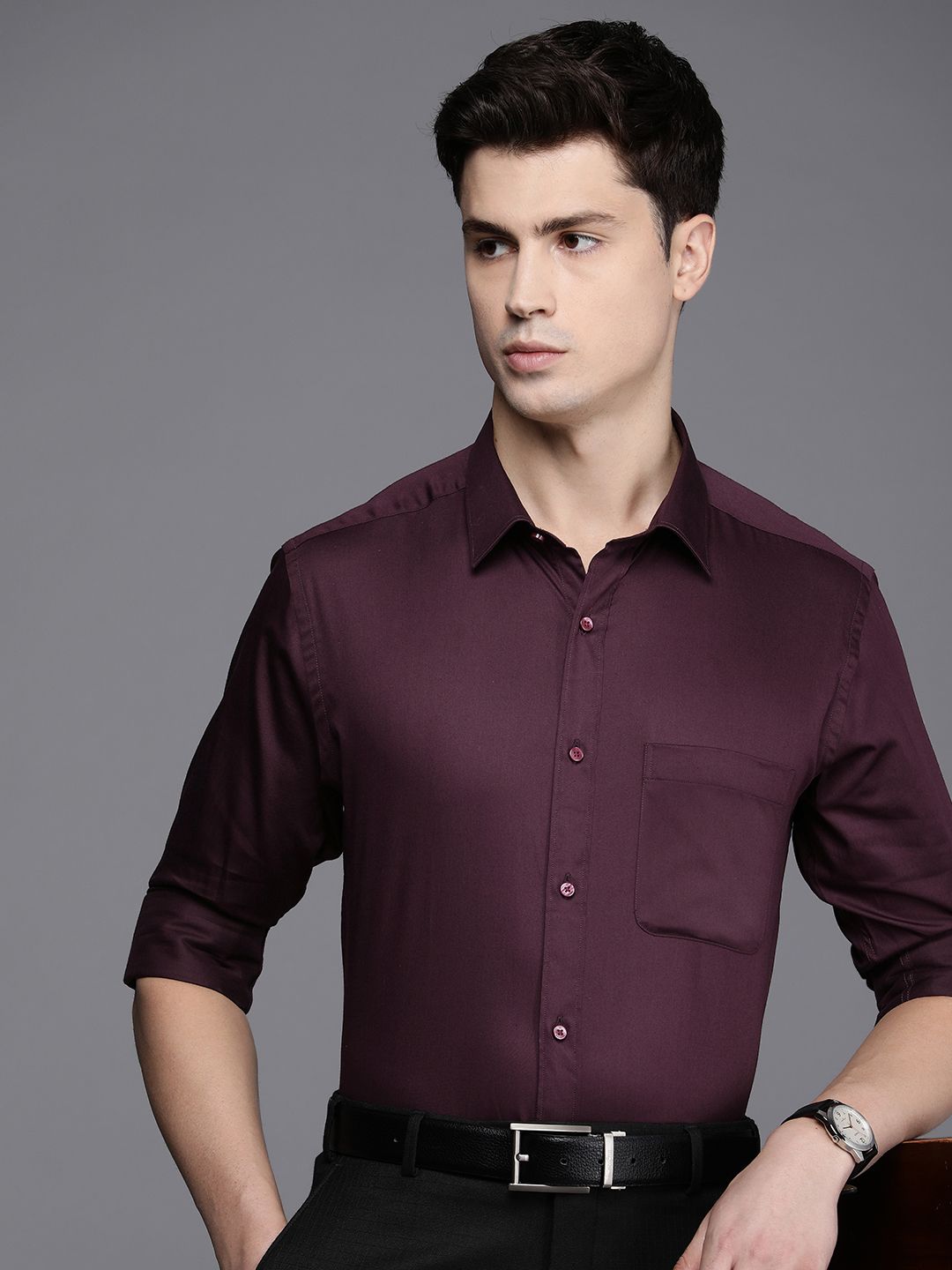 Raymond Pure Cotton Slim Fit Opaque Formal Shirt
