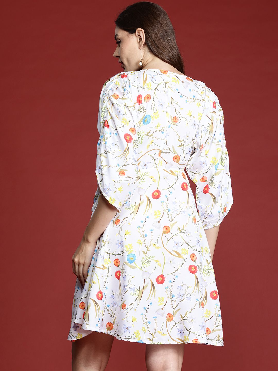 all about you Floral Print Wrap Dress