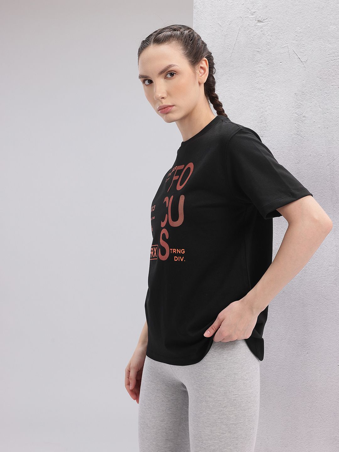 HRX by Hrithik Roshan Women Typography Printed Training T-shirt