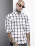 The Indian Garage Co Slim Fit Checked Pure Cotton Casual Shirt