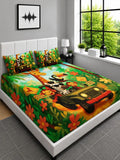 Moda Rapido X KLOTTHE Multicoloured 400 TC King Bedsheet with 2 Pillow Covers