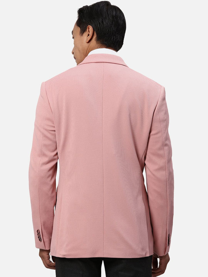 Park Avenue Self-Design Super Slim-Fit Notched Lapel Single Breasted Formal Blazer