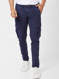 SPYKAR Men Tapered Fit Mid Rise Cotton Cargos